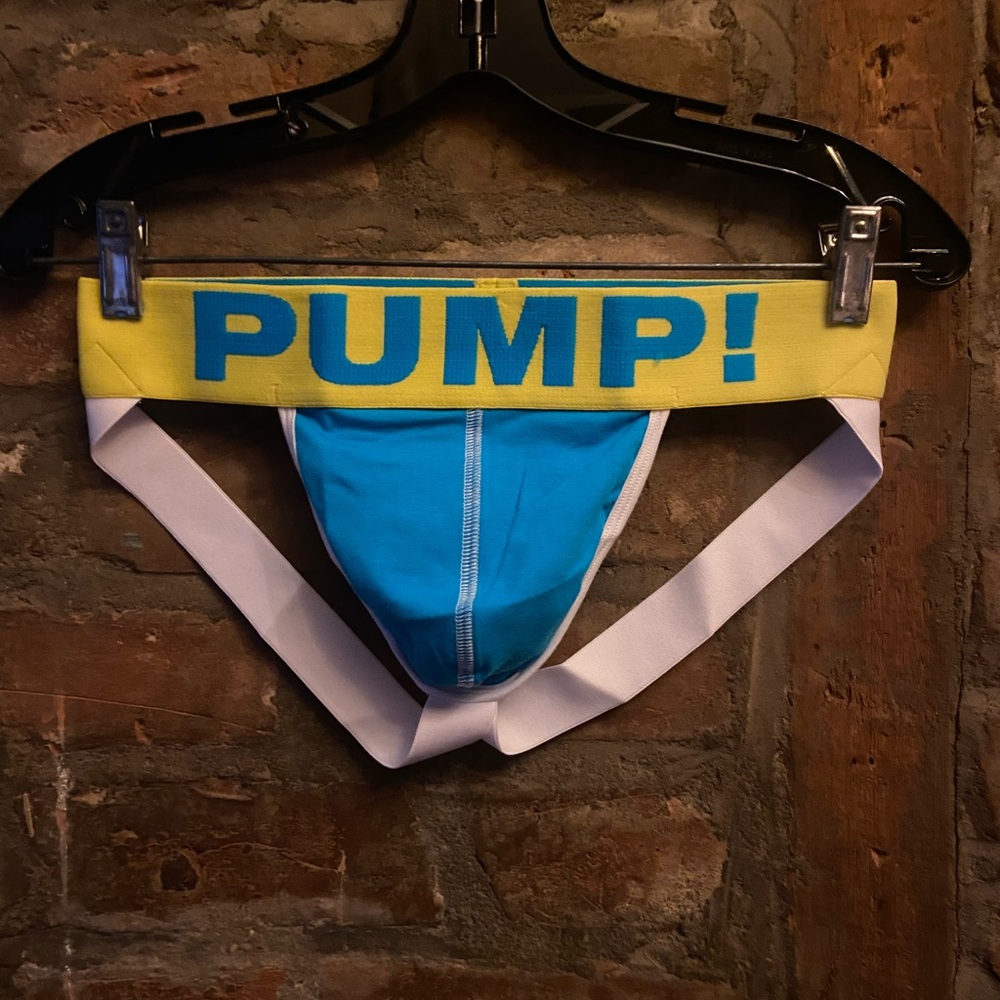Men's Blue Jockstrap Underwear pump L